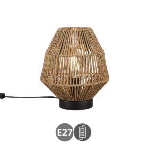 Lámpara de sobremesa MIKI E27 marrón