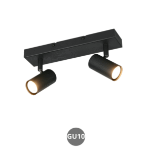 Lámpara foco TARYN 2xGU10 metal negro