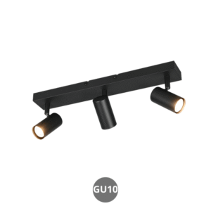 Lámpara foco TARYN 3xGU10 metal negro