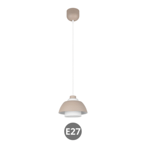 Lampara colgante TILOS E27 beige cálido 23cm