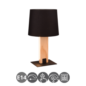 Lámpara de sobremesa E27 led 6w madera