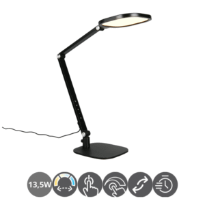 Flexo led SERRVO 13,5 watts táctil negro