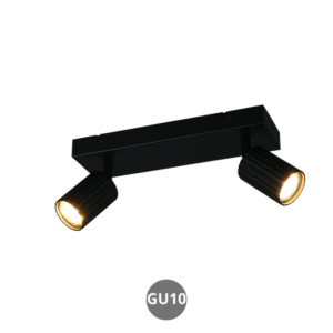 Lámpara foco SOKA 2x GU10 metal negro