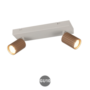 Lámpara foco SOKA 2x GU10 metal café