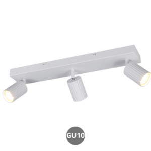 Lámpara foco SOKA 3x GU10 metal blanco