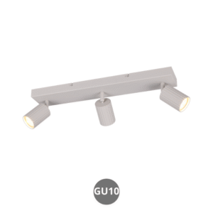Lámpara foco SOKA 3x GU10 metal gris cálido