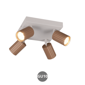 Lámpara foco SOKA 4x GU10 metal café