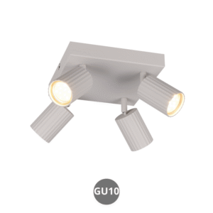 Lámpara foco SOKA 4x GU10 metal gris cálido