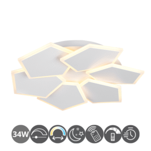 Plafón led ZAYA 34w dimable metal blanco