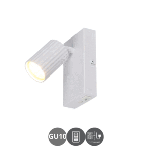Lámpara foco SOKA GU10 metal blanco