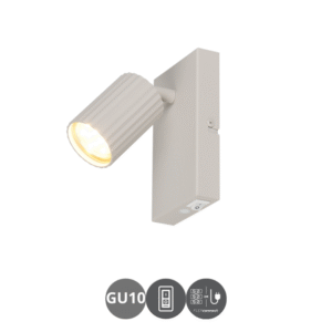 Lámpara foco SOKA GU10 metal gris cálido