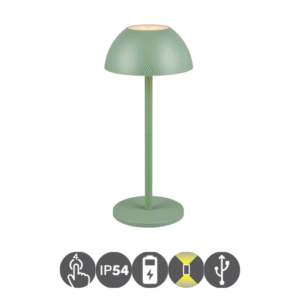 Sobremesa exterior RICARDO 30 recargable USB verde