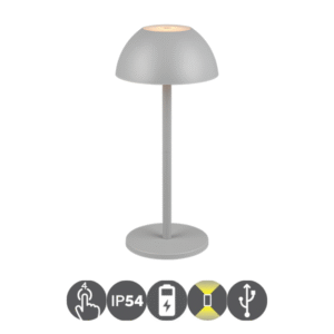 Sobremesa exterior RICARDO 30 recargable USB gris absoluto