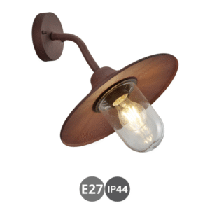 Aplique exterior BRENTA E27 óxido