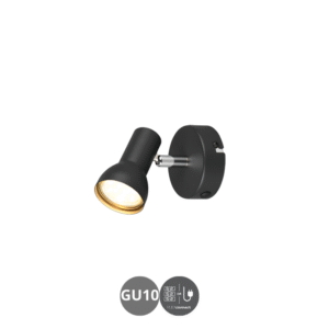 Lámpara foco CANTAR GU10 metal negro