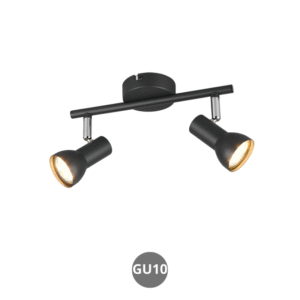 Lámpara foco CANTAR 2x GU10 metal negro