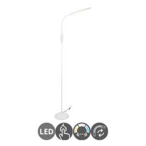 Lámpara de pie led TORO blanco