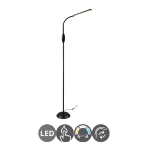 Lámpara de pie led TORO negro