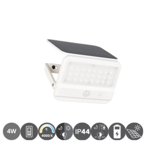 Aplique solar VAMAO 4000k con sensor de movimiento y crepuscular