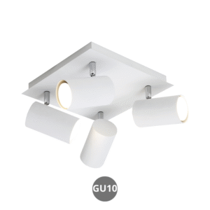 Lámpara foco MARLEY 4x GU10 metal blanco