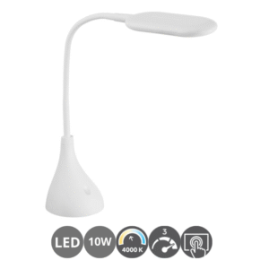 Flexo de escritorio led 10w 4000k dimable táctil blanco