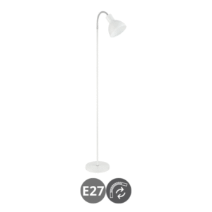 Lámpara de pie lector led E27 blanco