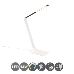 Flexo de escritorio led 6,5w con CCT regulable táctil blanco