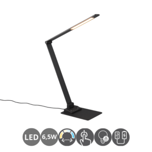 Flexo de escritorio led 6,5w con CCT regulable táctil negro