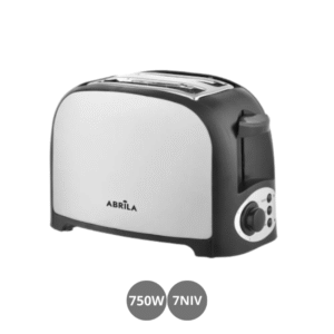 Tostador de pan 750w 7 niveles 3 funciones con apagado automático negro plata