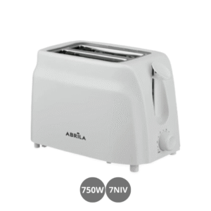 Tostador de pan 2 ranuras 750w 7 niveles con apagado automático blanco