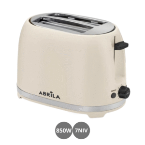Tostador de pan 2 ranuras 850w 7 niveles con apagado automático beige