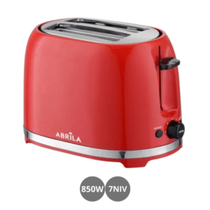 Tostador de pan 2 ranuras 850w 7 niveles con apagado automático rojo
