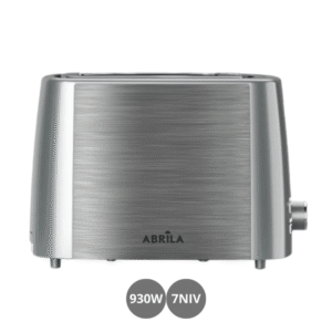 Tostador de pan 930w 7 niveles con recogemigas y apagado automático gris plata