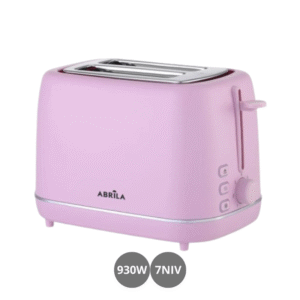 Tostador de pan 930w 7 niveles con recogemigas y apagado automático rosa