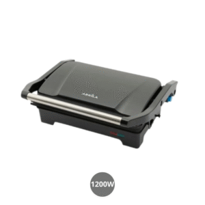Grill parrilla 1200w apertura 180º placa antiadherente tacto frío negro