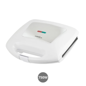 Sandwichera 750w placa grill antideslizante tacto frío blanco