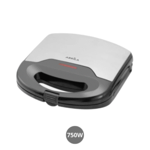 Sandwichera 750w placa grill antideslizante tacto frío negro acero