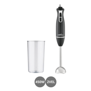 Batidora de mano 450w con cuchillas de acero inoxidable y vaso