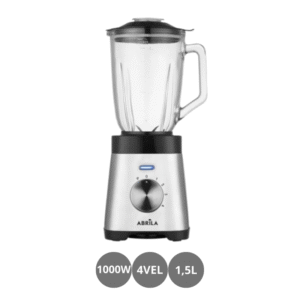 Batidora de vaso 1000w 4 vel.+pulso con jarra de cristal