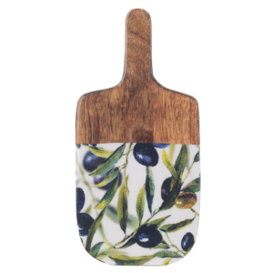 Tabla de cortar ACEITUNAS 30x15cm madera de mango