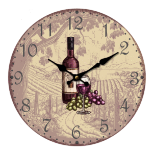 Reloj de pared UVA Y VINO 34cm