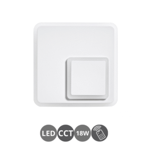 Plafón led cuadrado 18w CCT de pared