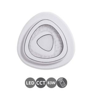 Plafón led triángulo 83w CCT mando a distancia