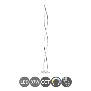 Lámpara de pie led ESPIRAL con mando a distancia