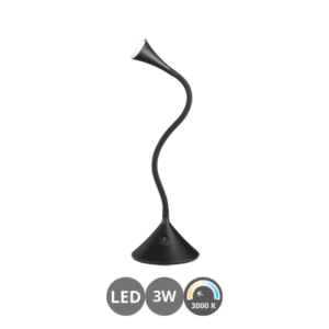 Flexo estudio led 3w 3000k negro