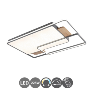 Plafón led POTENTE 110cm 225w CCT regulable mando a distancia