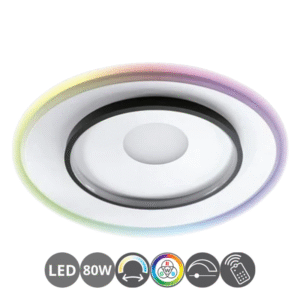 Plafón led RGB REDONDO 80w regulable mando a distancia