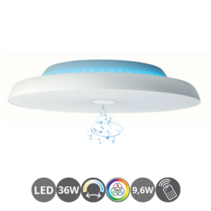 Plafón MUSICAL RGB led bluetooth 48+9,6 watts